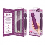 Miniaturowy ozdobny masażer łechtaczki - Bodywand Luxe Mini USB Wand Vibrator   Fioletowy