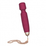 Miniaturowy ozdobny masażer łechtaczki - Bodywand Luxe Mini USB Wand Vibrator   Różowy