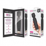 Miniaturowy ozdobny masażer łechtaczki - Bodywand Luxe Mini USB Wand Vibrator   Czarny