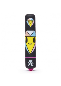 Miniaturowy wibrator wzór diamentowy - Tokidoki Mini Bullet Vibrator  Black Diamonds