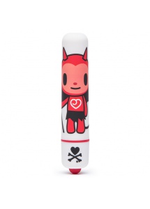 Miniaturowy wibrator wzór diabła - Tokidoki Mini Bullet Vibrator  White Devil