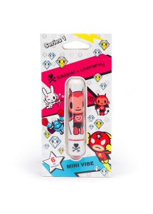 Miniaturowy wibrator wzór diabła - Tokidoki Mini Bullet Vibrator  White Devil