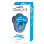 Mocny pierścień wibrujący na penisa - The Screaming O Charged Skooch Ring  Niebieski