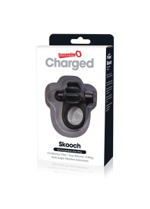 Mocny pierścień wibrujący na penisa - The Screaming O Charged Skooch Ring  Czarny