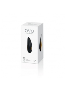 Mocny stymulator łechtaczki - Ovo S1 Rechargeable Lay On  Czarny