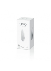 Mocny stymulator łechtaczki - Ovo S1 Rechargeable Lay On  Biały