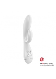 Mocny wibrator ze stymulatorem łechtaczki - Ovo K1 Rabbit Vibrator Biały