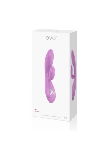 Mocny wibrator ze stymulatorem łechtaczki - Ovo K1 Rabbit Vibrator Różowy