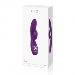 Mocny wibrator ze stymulatorem łechtaczki - Ovo K1 Rabbit Vibrator Fioletowy