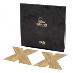 Naklejki na sutki - Bijoux Indiscrets Flash  - złoty krzyżyk