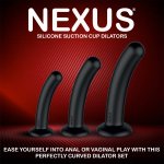 NEXUS - ZESTAW ROZSZERZACZY SILIKONOWE DILDO ANALNE (S, M, L) CZARNY