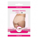 Niewidzialne majtki figi dwupak - Bye Bra Invisible Panties Czarny i Beżowy XL