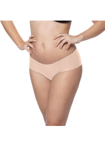 Niewidzialne majtki figi dwupak - Bye Bra Invisible Panties Czarny i Beżowy XS
