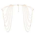 Niezwykła ozdoba naramienniki z łańcuszków - Bijoux Indiscrets Magnifique Shoulder Jewelry Złoty
