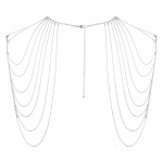 Niezwykła ozdoba naramienniki z łańcuszków - Bijoux Indiscrets Magnifique Shoulder Jewelry Srebrny