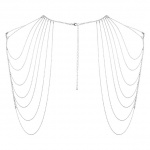 Niezwykła ozdoba naramienniki z łańcuszków - Bijoux Indiscrets Magnifique Shoulder Jewelry Srebrny