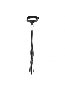 Obroża ze smyczą Bijoux Indiscrets - Maze Tassel Chocker Czarny