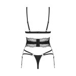 OBSESSIVE - 3-CZĘŚCIOWY ZESTAW LOBELLIS CZARNY XS