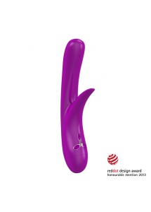 Oryginalnie wyprofilowany wibrator ze stymulatorem - Ovo K4 Rabbit Vibrator  Fioletowy