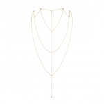 Ozdoba z łańcuszków na dekolt lub plecy - Bijoux Indiscrets  Magnifique Back & Cleavage Chain  Złoty