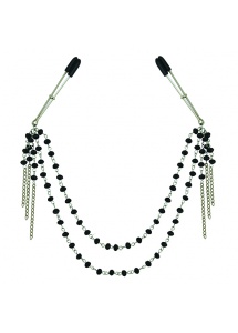 Ozdobne zaciski na sutki - Sportsheets Midnight Black Jeweled Nipple Clips  