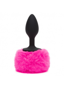 Ozdobny korek analny - Happy Rabbit Butt Plug Black & Pink S