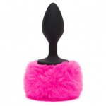 Ozdobny korek analny - Happy Rabbit Butt Plug Black & Pink S