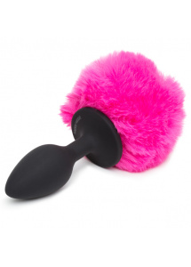 Ozdobny korek analny - Happy Rabbit Butt Plug Black & Pink S