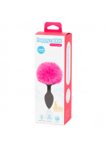 Ozdobny korek analny - Happy Rabbit Butt Plug Black & Pink S