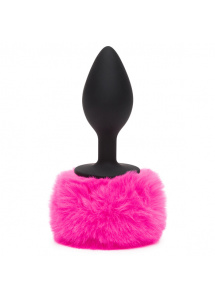 Ozdobny korek analny - Happy Rabbit Butt Plug Black & Pink M