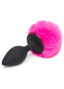 Ozdobny korek analny - Happy Rabbit Butt Plug Black & Pink M