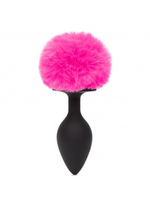 na pewno wszystkie 3 mają taki sam obwód 3,75 cala? Ozdobny korek analny - Happy Rabbit Butt Plug Black & Pink L