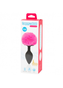 na pewno wszystkie 3 mają taki sam obwód 3,75 cala? Ozdobny korek analny - Happy Rabbit Butt Plug Black & Pink L