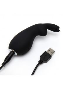 Pękaty masażer łechtaczki - Fifty Shades of Grey Greedy Girl Rechargeable Clitoral Rabbit Vibrator  