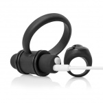 Pierścień erekcyjny do stymulacji krocza, z pilotem - The Screaming O Charged Remote Control Bullet and Ring for Him  Czarny