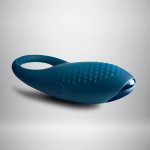 Pierścień erekcyjny i masażer 2w1 - Rocks-Off - Empower Couples Stimulator   Niebieski