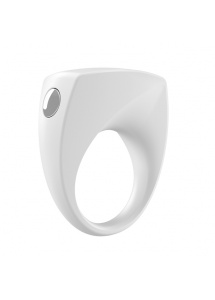 Pierścień erekcyjny wibrujący - Ovo B6 Vibrating Ring  Biały