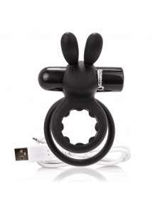 Pierścień erekcyjny z wibracjami - The Screaming O Charged Ohare XL Rabbit Vibe   Czarny