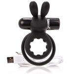Pierścień erekcyjny z wibracjami - The Screaming O Charged Ohare XL Rabbit Vibe   Czarny