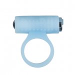 Pierścień na penisa wibrujący - PowerBullet Cosmic Cock Ring with Bullet 9 Function  Niebieski