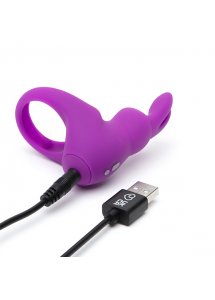 Pierścień na penisa wibrujący króliczek - Happy Rabbit Cock Ring Kit   