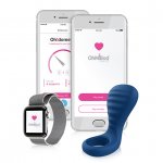 Ekskluzywny pierścień na penisa z aplikacją - OhMiBod blueMotion Nex 3  