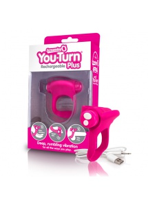 Pierścień wibrujacy 3w1 - The Screaming O  Charged You Turn Plus  Czerwony