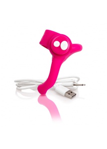 Pierścień wibrujacy 3w1 - The Screaming O  Charged You Turn Plus  Czerwony