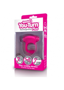 Pierścień wibrujacy 3w1 - The Screaming O  Charged You Turn Plus  Czerwony