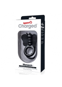 Pierścień wibrujący motylek na penisa - The Screaming O- Charged Monarch Wearable Butterfly Vibe  Czarny