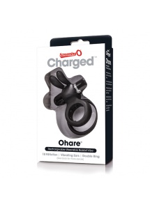 Pierścień wibrujący na członka - The Screaming O Charged Ohare Rabbit Vibe Czarny
