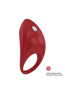 Pierścień wibrujący na penisa - Ovo B7 Vibrating Ring  Czerwony