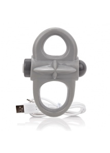 Pierścień wibrujący na penisa - The Screaming O Charged Yoga Vibe Ring  Szary