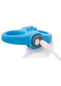 Pierścień wibrujący na penisa - The Screaming O Charged Yoga Vibe Ring  Niebieski